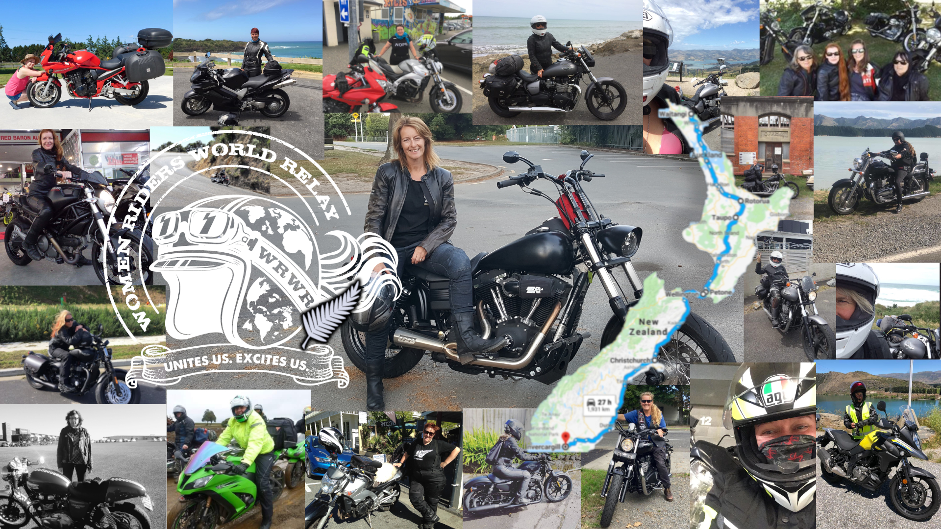 Women motorcyclists who are organising the Women Riders World Relay in New Zealand
