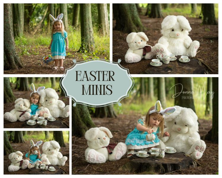 Easter Mini Photoshoot bookings for 2026 in Te Awamutu are now open. With Donna May Photography