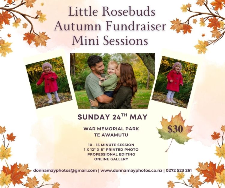 Autumn fundraiser mini sessions in Waikato, Te Awamutu 